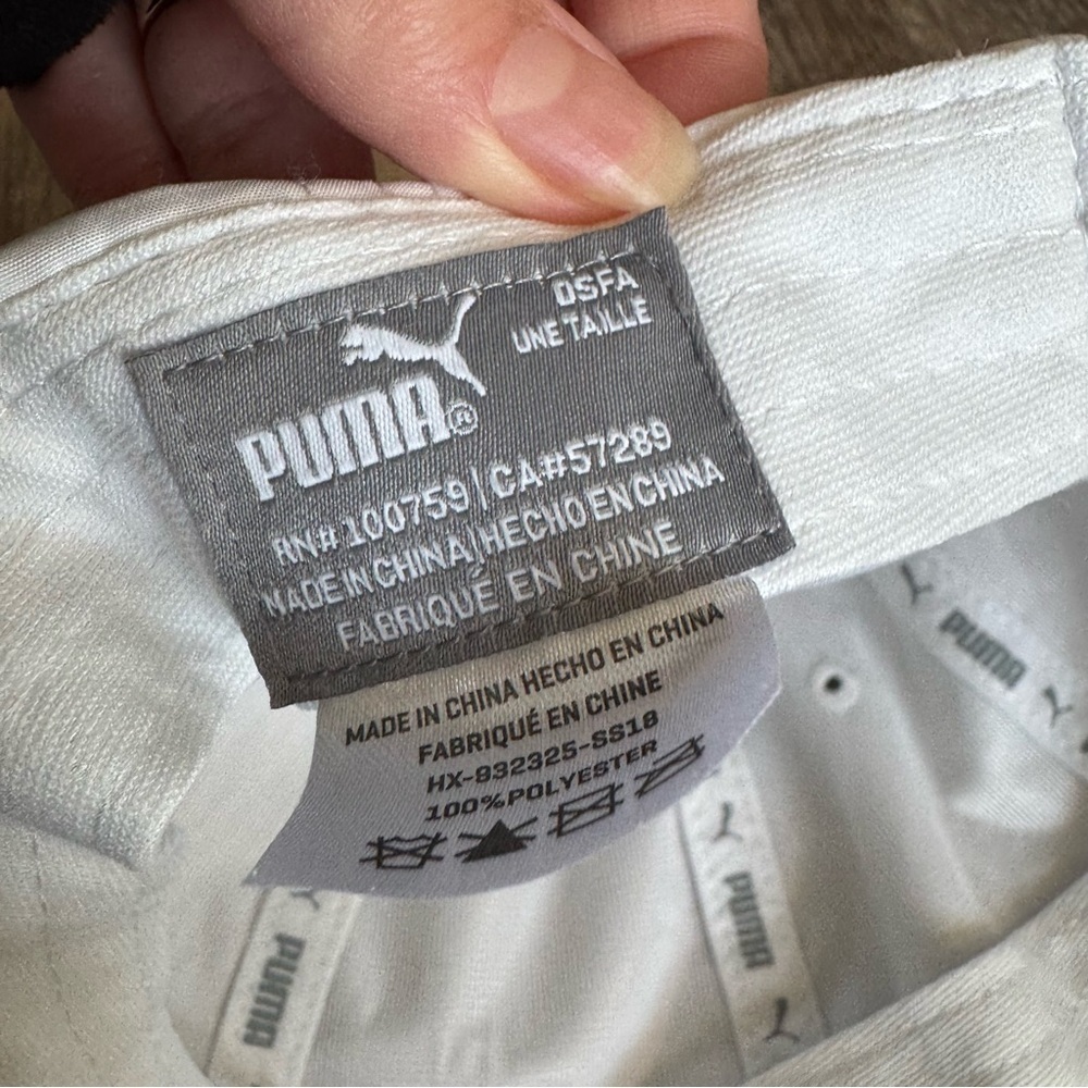 Like new! Athletic White Puma Baseball Hat - Picture 3 of 6